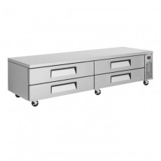 Turbo Air Super Deluxe TCBE-96SDR-N Chef Base Refrigerators, 96-3/8(w) inch, (4)Drawer(s), 18.6Cu.ft, 2/5hp, 6.3amps, 115v/60/1-ph, ETL Listed