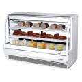 Turbo Air TCDD-72H-W-N Refrigerated Deli Case, Curved Glass, 72-1/2(w) inch, White Exterior, 24.7Cu.ft, (2)Shelve(s), 3/4hp, 7.8amps, 115v/60/1-ph, ETL Listed