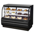 Turbo Air TCGB-60-B-N Refrigerated Bakery Cases, Curved Glass, 60-1/2(w) inch, Black Exterior, 19.4Cu.ft, (2)Shelve(s), 3/4hp, 8.6amps, 115v/60/1-ph, ETL Listed