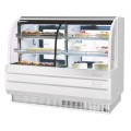 Turbo Air TCGB-60CO-W-N Refrigerated & Dry Bakery Cases, Curved Glass, 60-1/2(w) inch, White Exterior, (2)10.3Cu.ft, (4)Shelve(s),1/3hp, 7.5amps, 115v/60/1-ph, ETL Listed