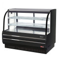 Turbo Air TCGB-60DR-B Non-Refrigerated Bakery Cases, Curved Glass, 60-1/2(w) inch, Black Exterior, 19.4Cu.ft, (2)Shelve(s), 0.7amps, 115v/60/1-ph, ETL Listed