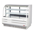 Turbo Air TCGB-60DR-W Non-Refrigerated Bakery Cases, Curved Glass, 60-1/2(w) inch, White Exterior, 19.4Cu.ft, (2)Shelve(s), 0.7amps, 115v/60/1-ph, ETL Listed