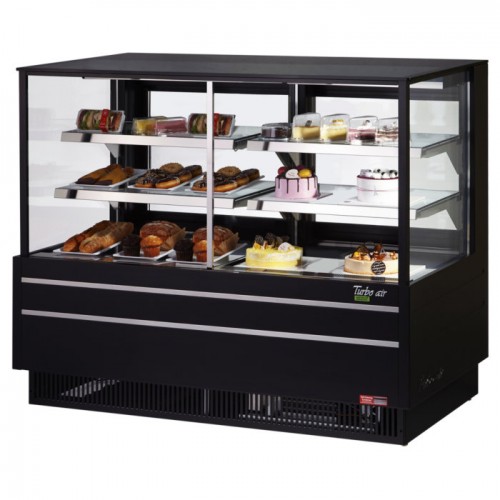 Turbo Air TCGB-60UF-CO-B-N Refrigerated & Dry Bakery Cases, Straight Front Glass, 60-1/2(w) inch, Black Exterior, (2)10.3Cu.ft, (4)Shelve(s),1/3hp, 7.5amps, 115v/60/1-ph, ETL Listed