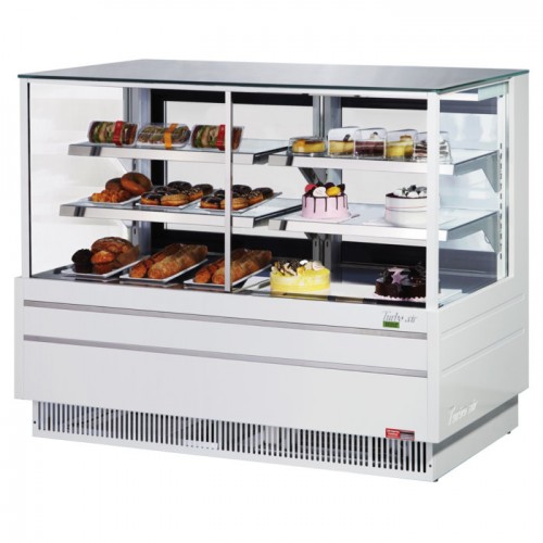 Turbo Air TCGB-60UF-CO-W-N Refrigerated & Dry Bakery Cases, Straight Front Glass, 60-1/2(w) inch, White Exterior, (2)10.3Cu.ft, (4)Shelve(s),1/3hp, 7.5amps, 115v/60/1-ph, ETL Listed