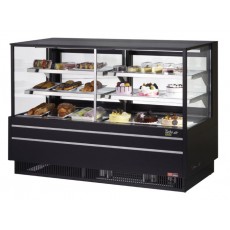 Turbo Air TCGB-72UF-CO-B-N Refrigerated & Dry Bakery Cases, Straight Front Glass, 72-1/2(w) inch, Black Exterior, (2)12.2Cu.ft, (4)Shelve(s),1/3hp, 7.5amps, 115v/60/1-ph, ETL Listed