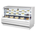 Turbo Air TCGB-72-W-N Refrigerated Bakery Cases, Curved Glass, 72-1/2(w) inch, White Exterior, 23.2Cu.ft, (2)Shelve(s), 3/4hp, 8.6amps, 115v/60/1-ph, ETL Listed