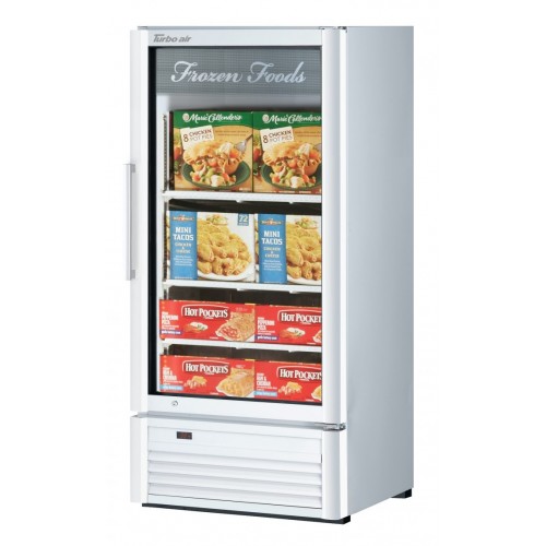 Turbo Air Super Deluxe TGF-10SDW-N Freezer Merchandisers, 25-3/4(w) inch, 7.92Cu.ft Capacity, (1)Swing Glass Door(s), (3)Shelve(s), White Exterior, 1/3hp, 115v/60/1-ph, ETL Listed