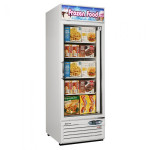 Turbo Air Super Deluxe TGF-23F-N Freezer Merchandiser, Bottom Mount, 27(w) inch, (1)Swing Glass Door(s), (4)Shelve(s), White Exterior, 2/3hp, 17.7Cu.ft Capacity, 115v/60/1-ph, ETL Listed