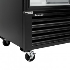 Turbo Air Super Deluxe TGF-49F(B)-N Freezer Merchandiser, Bottom Mount, 54-3/8(w) inch, 39.88Cu.ft Capacity, (2)Swing Glass Door(s), (8)Shelve(s), Black Exterior, 1hp, 115v/60/1-ph, ETL Listed