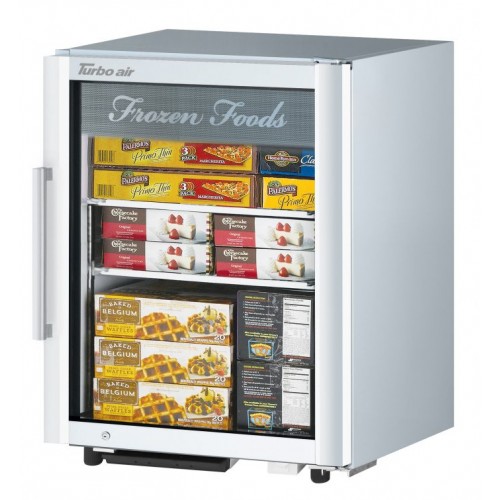 Turbo Air Super Deluxe TGF-5SDW-N Freezer Merchandisers, Countertop, 25(w) inch, 4.26Cu.ft Capacity, (1)Swing Glass Door(s), (2)Shelve(s), White Exterior, 1/3hp, 115v/60/1-ph, ETL Listed