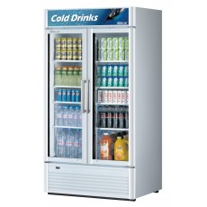 Turbo Air Super Deluxe TGM-35SDW-N Refrigerated Merchandisers, Bottom Mount, 39-1/2(w) inch, 29.06Cu.ft Capacity, (2)Swing Glass Door(s), (8)Shelve(s), White Exterior, 1/3hp, 115v/60/1-ph, ETL Listed