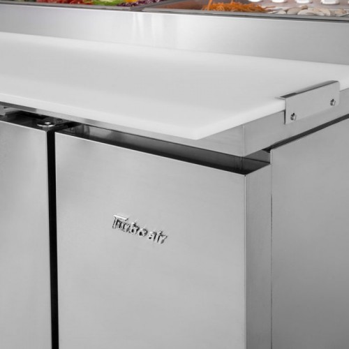 Turbo Air Supper Deluxe Series TPR-44SD-D2-N Refrigerated Pizza Prep Tables, 44(w) inch, (2)Drawers(s), 14Cu.ft, (6)Pan(s), 1/4hp, Casters, 115v/60/1-ph, ETL Listed