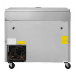 Turbo Air Supper Deluxe Series TPR-44SD-N Refrigerated Pizza Prep Tables, 44(w) inch, (1)Solid Door(s), 14Cu.ft, (6)Pan(s), (2)Shelve(s), 1/4hp, Casters, 115v/60/1-ph, ETL Listed