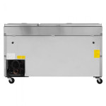 Turbo Air Super Deluxe TPR-67SD-N Refrigerated Pizza Prep Table, 67(w) inch, (2)Solid Door(s), 20Cu.ft, (9)Pan(s), 3/8hp, (4)Shelve(s), Casters, 115v/60/1-ph, ETL Listed