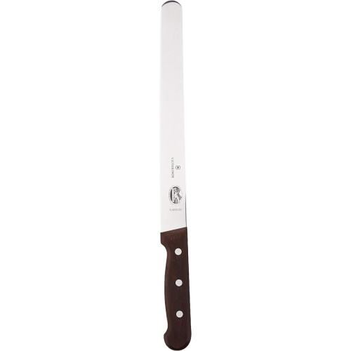 Victorinox – Swiss Army 5.4200.25-X1 Slicing and Carving Knife with Rosewood Handle, 10 inch blade, Straight Edge, Clamshell, 1 each