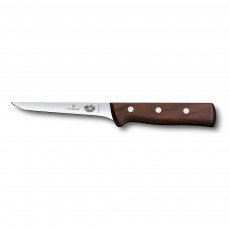 Victorinox – Swiss Army 5.6406.12-X1 5 inch Boning Knife with Rosewood Handle, Straight, Narrow, Stiff Blade, Clamshell, 1 each