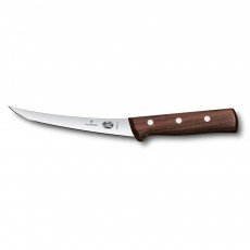 Victorinox – Swiss Army 5.6606.15-X1 6 inch Boning Knife with Rosewood Handle, Curved, Semi-Stiff Blade, Clamshell, 1 each