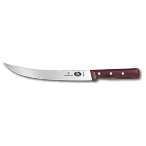 Victorinox – Swiss Army 5.7200.25-X1 10 inch Breaking Knife with Rosewood Handle, Curved Blade, Clamshell, 1 each
