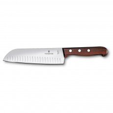 Victorinox – Swiss Army 6.8520.17-X2 Santoku, 7 inch Stamped Granton Blade with Rosewood Handle, Clamshell, 1 each