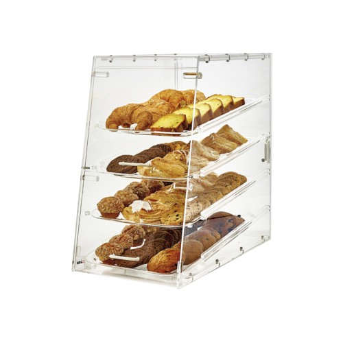 Winco ADC-4 Acrylic Tiered Display Case, (4)Tray(s), 14(w) x 24(d) x 24(h) inch