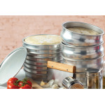 Winco ALDP-48 Stackable Aluminum Dough Pan, 48oz, 8(d) x 3(h) inch, 6 each
