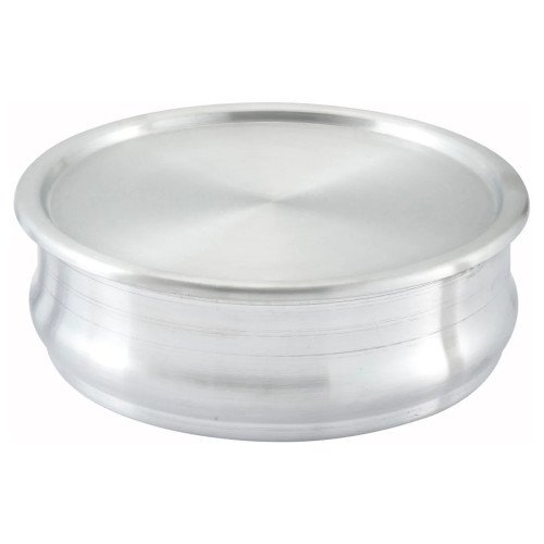 Winco ALDP-96 Stackable Aluminum Dough Pan, 96oz, 8-3/4(d) x 3(h) inch, 6 each