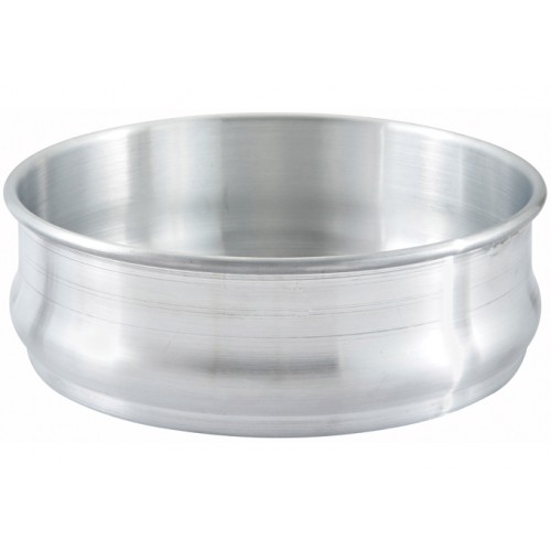 Winco ALDP-96 Stackable Aluminum Dough Pan, 96oz, 8-3/4(d) x 3(h) inch, 6 each
