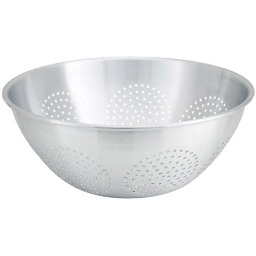 Winco ALO-16 Chinese Style Aluminum Tapered Colander, 16qt, 16.13(d) x 7.38(h) inch