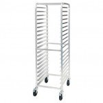 Winco ALRK-20BK Sheet Pan Racks, Brakes, End-Load, (20)Tier(s), 3 inch Spacing, Casters, Unassembled, NSF Listed