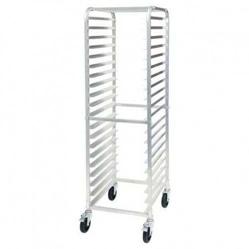 Winco ALRK-20BK Sheet Pan Racks, Brakes, End-Load, (20)Tier(s), 3 inch Spacing, Casters, Unassembled, NSF Listed
