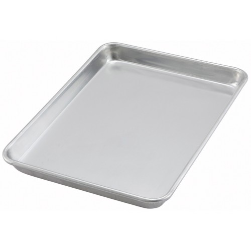 Winco ALXP-1013 ¼ Size Aluminum Sheet Pan, Closed Bead, 20 Guage, 9-1/2(w) x 13(d) inch, 3 each