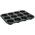 Winco AMF-12NS (12)Cup(s) Carbon Steel Non-Stick Mini Muffin Pan, 3oz, 14(w)  x 10.5(d) inch