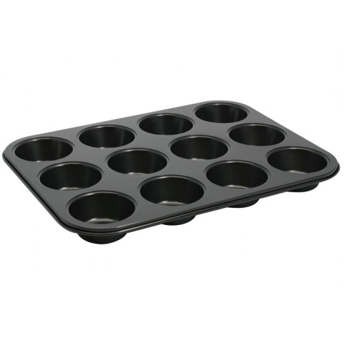 Winco AMF-12NS (12)Cup(s) Carbon Steel Non-Stick Mini Muffin Pan, 3oz, 14(w)  x 10.5(d) inch