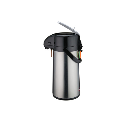 Winco AP-835 Glass Lined Airpot, (3)Liter(s) Capacity, Lever Top, Stainless Steel Body, 9(w) x 9(d) x 18(h) inch
