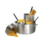 Winco APS-20 20qt Aluminum Pasta Cooker with 4 Insets, 1 each