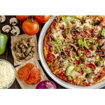 Winco APZT-12 Aluminum Wide-Rim Pizza Pan, 12(d) x 1/4(h), 4 each