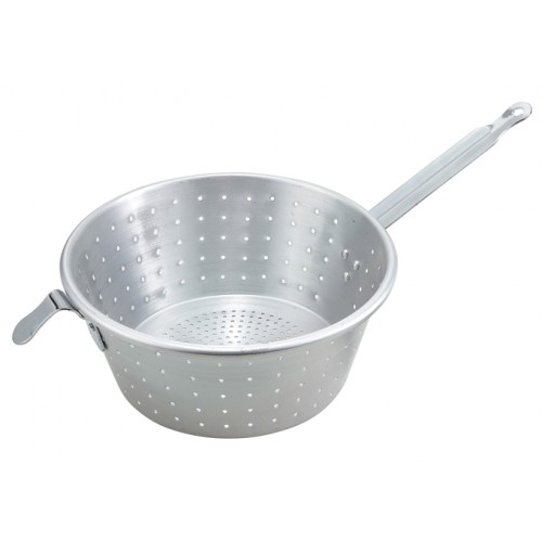 Winco ASS-10 Spaghetti Strainer, Perforated, Aluminum, 16-1/2(w) x 10(d) x 4-1/2(h)