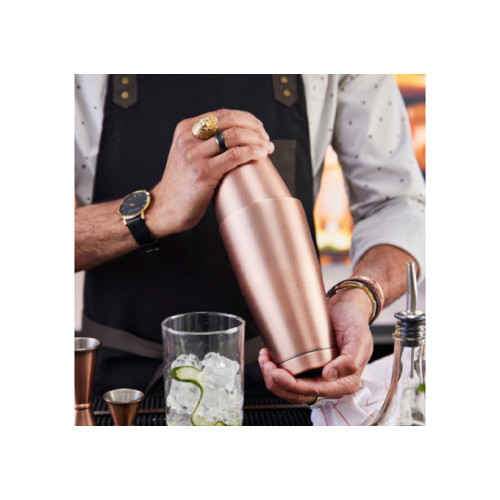 Winco BASK-20AC Bar Shaker Cups, 20oz, Antique Copper Finish, Stainless Steel
