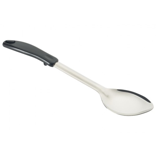 Winco BHOP-13 Basting Spoon, 13 inch, Solid, Stainless Steel, Black Stop-Hook Polypropylene Handle