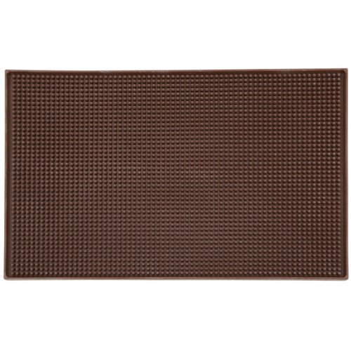 Winco BM-1812B Bar Service Mat, Rectangular, Brown, 18(w) x 12(d) x 1(h) inch, NSF Listed