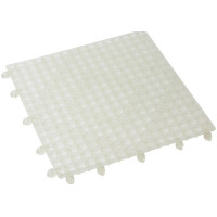 Winco BML-12C Bar Mat, Interlocking, Clear Plastic, 12(w) x 12(d) x 0.5(h) inch