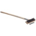 Winco BR-27 Wire Brush and Scraper Pizza Oven, Wooden Handle, 29(w) x 7.13(d) x 2.81(h)