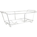 Winco C-1F Chrome-Plated Wire Stand Fits Full-Size Foil Steam Pans with 2 Chafing Fuel Holders, 2 each