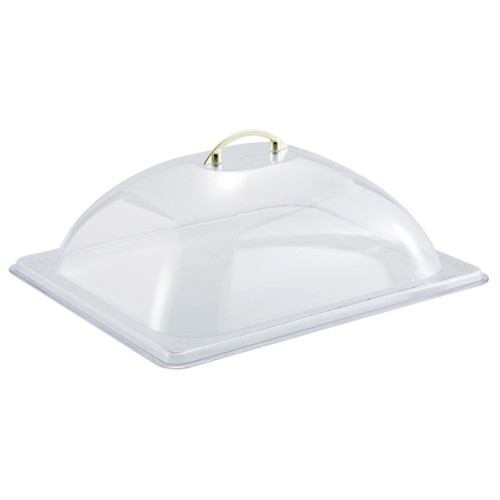 Winco C-DP2 Dome Cover, Half Size, Clear Polycarbonate, NSF Listed