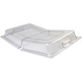 Winco C-DPFH Dome Cover, Full Size, Hinged Opening, Clear Polycarbonate, NSF Listed