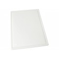 Winco CBI-1520 Rectangular White Cutting Board with Grooved Channel, 15(d) x 20(l) x ½(h) inch, NSF Listed