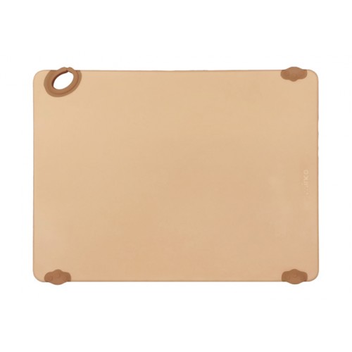 Winco CBK-1520BN STATIK BOARD™ Rectangular Cutting Board, Hook, Brown, 15(d) x 20(l) x ½(h) inch, NSF Listed