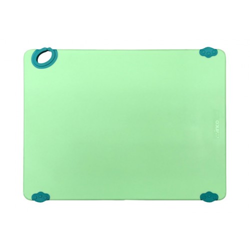 Winco CBK-1520GR STATIK BOARD™ Rectangular Cutting Board, Hook, Green, 15(d) x 20(l) x ½(h) inch, NSF Listed