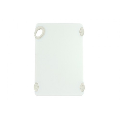 Winco CBN-1218WT STATIK BOARD™ Rectangular Cutting Board, White Hook, 12(d) x 18(l) x 1/2(h) inch, NSF Listed