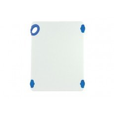 Winco CBN-1520BU STATIK BOARD™ Rectangular Cutting Board, Blue Hook, 15(d) x 20(l) x 1/2(h) inch, NSF Listed